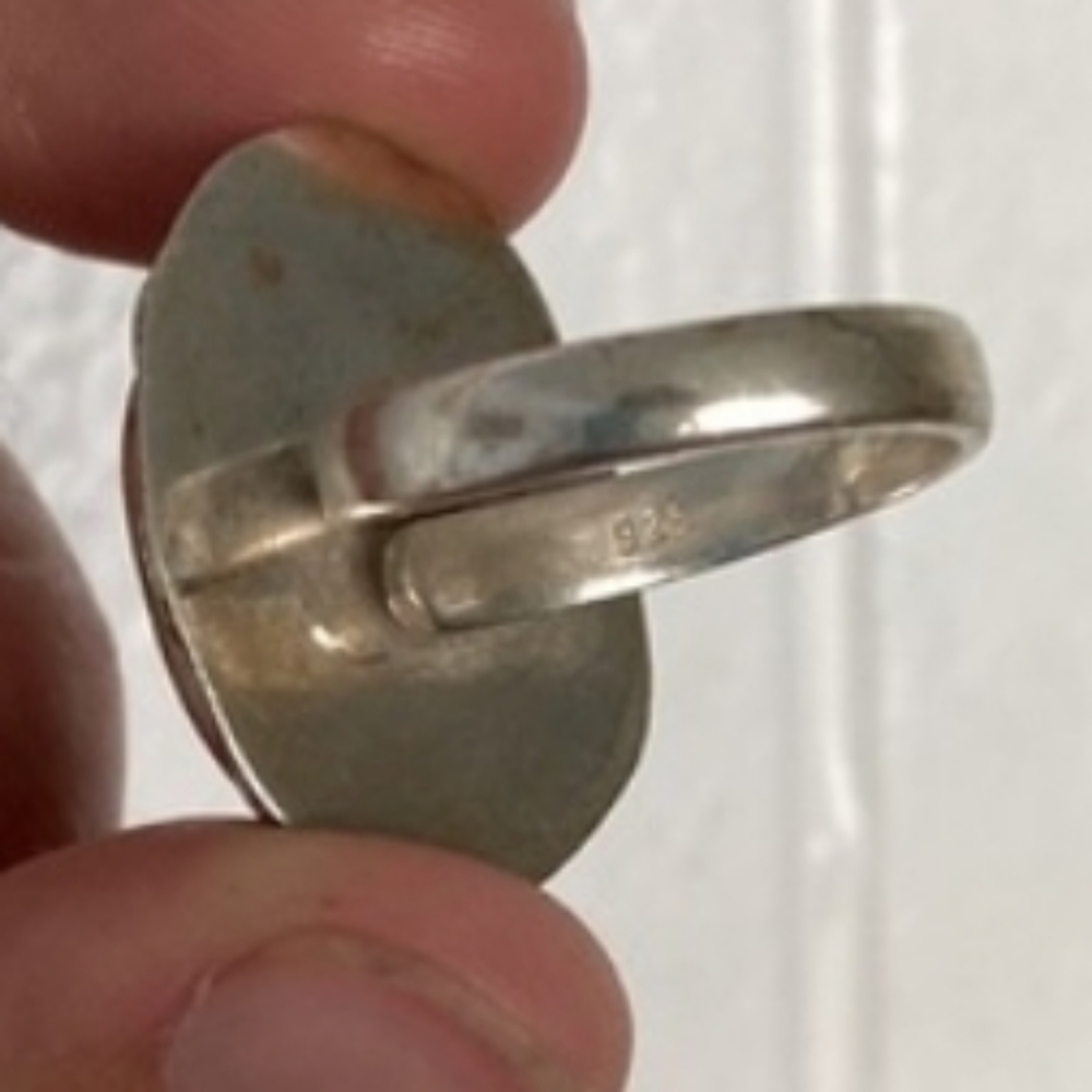 Sterling Silver Abalone Shell Ring - Picture 4 of 8